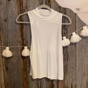 White Highneck Tank